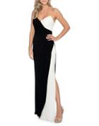 Decode 1.8 Colorblocked Strapless Long Gown