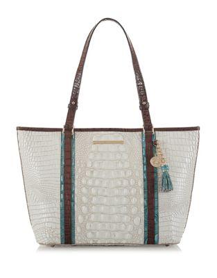 Brahmin Medium Asher Coconut Soraya Leather Tote