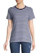 Lord & Taylor Petite Striped Short Sleeve Tee