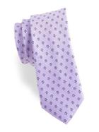 Black Brown Floral Neat Slim Silk Tie