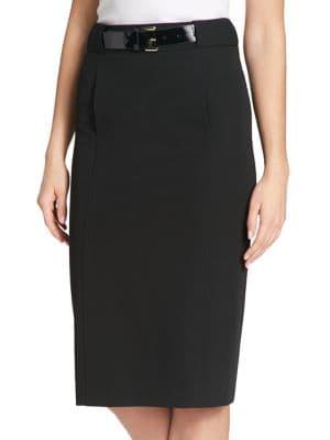 Tommy Hilfiger Long Belted Pencil Skirt