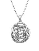Lord & Taylor High Polished Geometric Knot Pendant Necklace