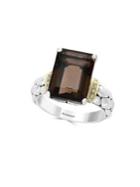 Effy Smoky Quartz, Diamond, Goldplated And Sterling Silver Ring