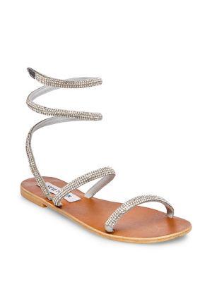 Steve Madden Garnish Rhinestone Embellished Flats Sandals