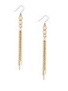 Lucky Brand Shell Accented Drop Earrings
