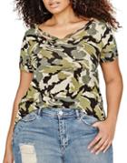 Addition Elle Love And Legend Camouflage Print Tee
