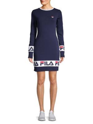 Fila Logo Sheath Sweater Dress