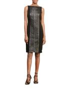 Lauren Ralph Lauren Leather-panel Sheath Dress