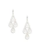 Nadri Faux Pearl And Cubic Zirconia Tiered Earrings