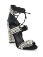 Kendall + Kylie Dawn Studded Leather Lace-up Sandals