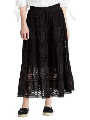 Lauren Ralph Lauren Floral Eyelet Maxiskirt