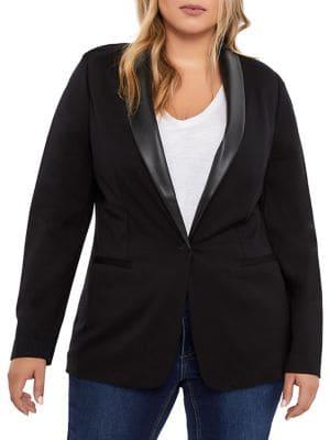 Addition Elle Michel Studio Plus Mix Media Blazer