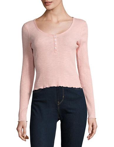 Highline Collective Cropped Henley Top