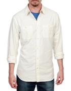 Lucky Brand Saturday Stretch Military Oxford Button-down Shirt