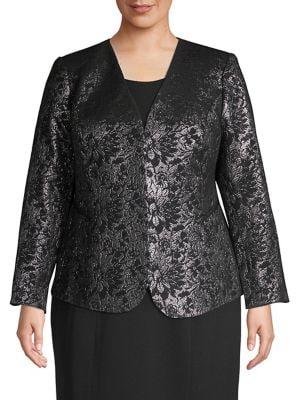 Calvin Klein Plus Metallic Tapered Jacket