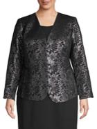Calvin Klein Plus Metallic Tapered Jacket