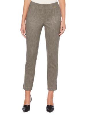 Rafaella Petite Houndstooth-print Cropped Pants