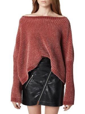 Blank Nyc Off-the-shoulder Cropped Sweater