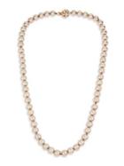 Miriam Haskell Grey Faux Pearl Long Strand Necklace