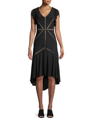 Taylor Lattice Flutter A-line Dress