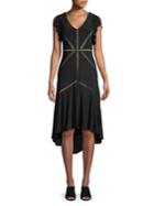 Taylor Lattice Flutter A-line Dress