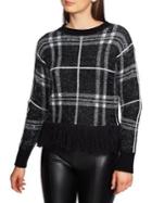 1.state Plaid Cropped Sweater