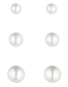 Anne Klein 6mm, 8mm, 10mm Simulated Pearl Earrings Set