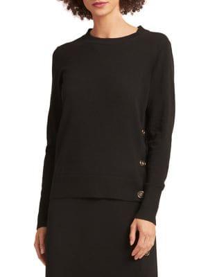 Donna Karan Horn-button Sweater