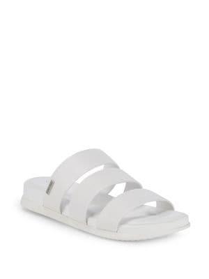 Calvin Klein Dalana Leather Platform Slides