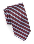 Black Brown Multi-striped Silk Tie