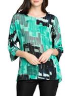 Nic+zoe My Jade Pebble Quarter-sleeve Top