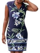 Tommy Bahama Floral Cowl Neck Sheath Dress