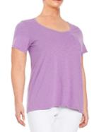 Lord & Taylor Plus Solid V-neck Tee