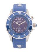 Kyboe Power Stainless Steel & Silicone Strap Watch/blue