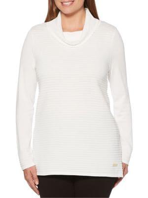 Rafaella Petite Classic Logo Cowlneck Top