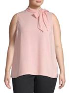 Vince Camuto Plus Satin Textured Top