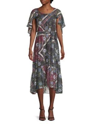 Taylor Printed Tie-waist Dress