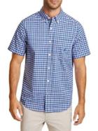 Nautica Plaid Short-sleeve Classic-fit Button-down Shirt