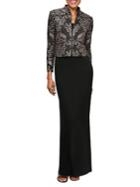 Alex Evenings 2-piece Printed Jacket & Column Gown Set