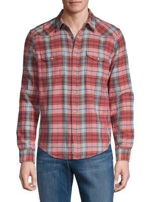 Lucky Brand Santa Fe Western Plaid Shirt