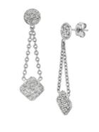 Morris & David 14k White Gold & Diamond Pave Drop Earrings