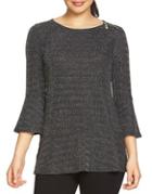 Chaus Bell Sleeve Sparkle Top