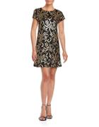 Jessica Simpson Sequined Floral Shift Dress