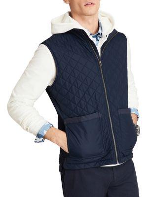 Brooks Brothers Red Fleece Diamond Quilted Vest