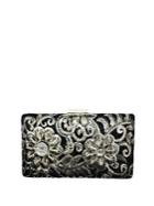 Sondra Roberts Evening Brocade Satin Convertible Box Clutch