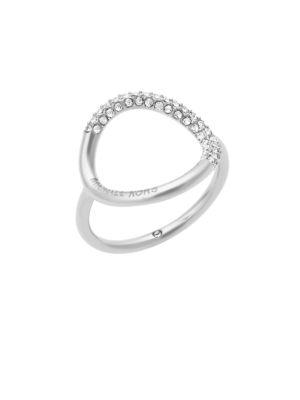 Michael Kors Pave Circle Ring/silvertone