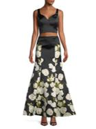 Jump Two-piece Cropped Top And Trumpet Skirt