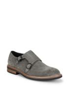 Kenneth Cole Reaction Klay Wingtip Leather Monk Strap Shoes