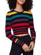 Bcbgeneration Cropped Cotton Striped Sweater
