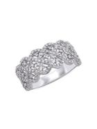 Sonatina Sterling Silver 0.2 Tcw Diamond Filigree Ring
